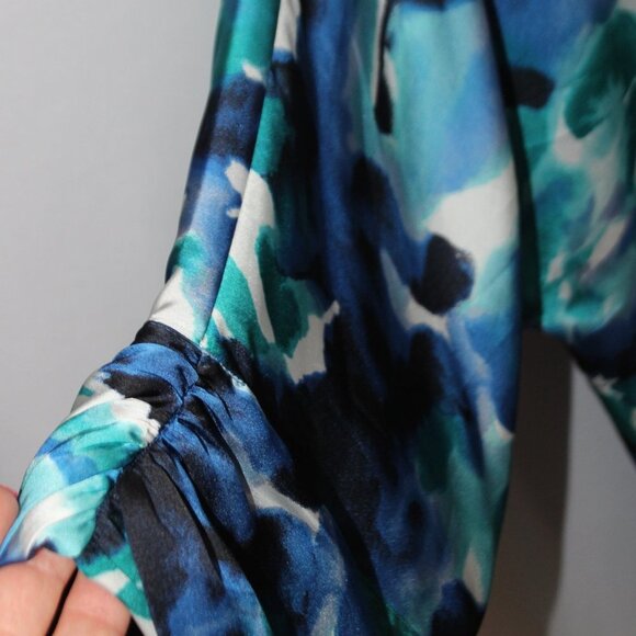 Jones of New York Blue and Turquoise long sleeve top - Picture 4 of 15